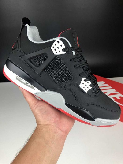 !SALE! Nike Air Jordan Retro 4 Black/Red 40 41 42 43 44 45 46 найк