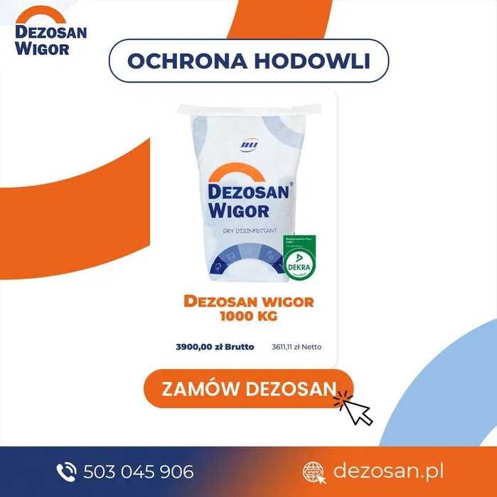 Dezosan Wigor Sucha dezynfekcja ściółki paleta 1000kg DOSTAWA GRATIS