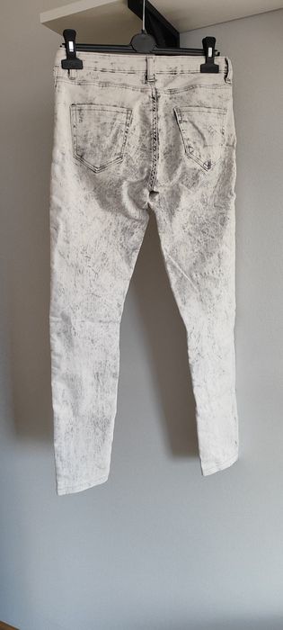 Spodnie jeansowe materiałowe damskie S 36