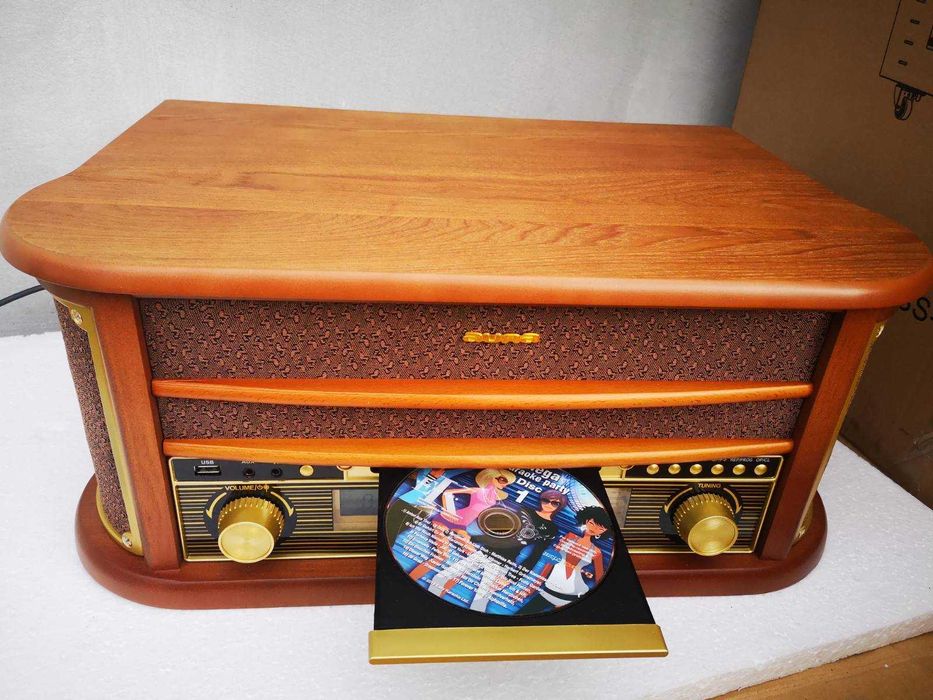 Проигрыватель виниловых пластинок auna Belle Epoque 1908.Звук топ