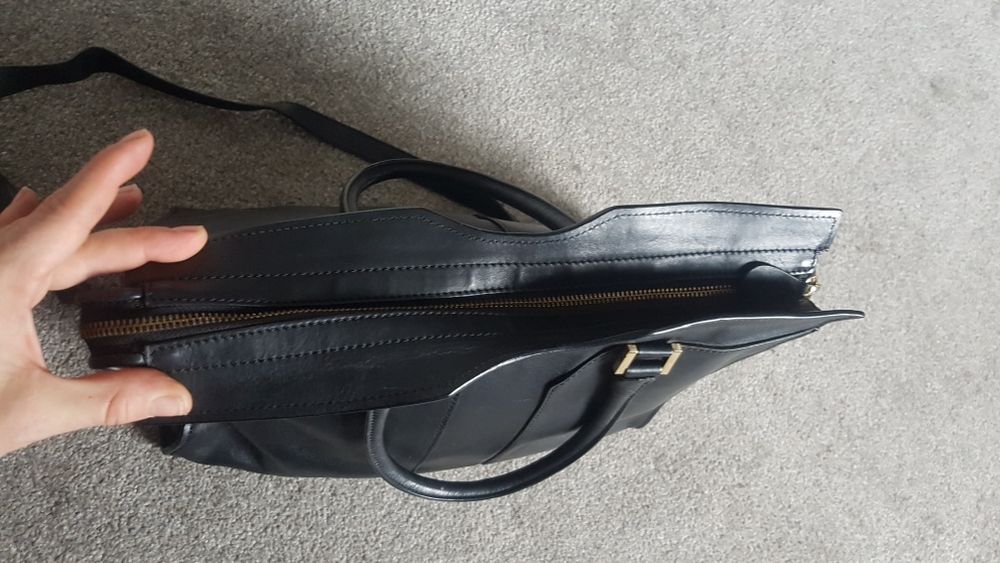 Wloska torebka made in italy skóra czarna