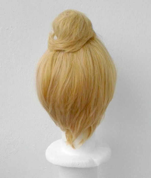 Dzwoneczek Tinker Bell żółta peruka z kokiem koczkiem blond żółty wig