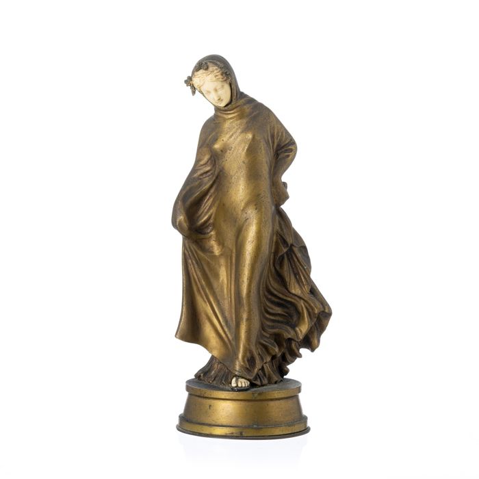 Escultura - Georges van der straeten - Bronze dourado - Século XIX