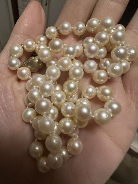 Вінтажне справжнє намисто з перлин