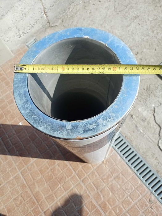 Труба сендвіч 1м нерж/нерж 180/250мм(1мм) нова нова