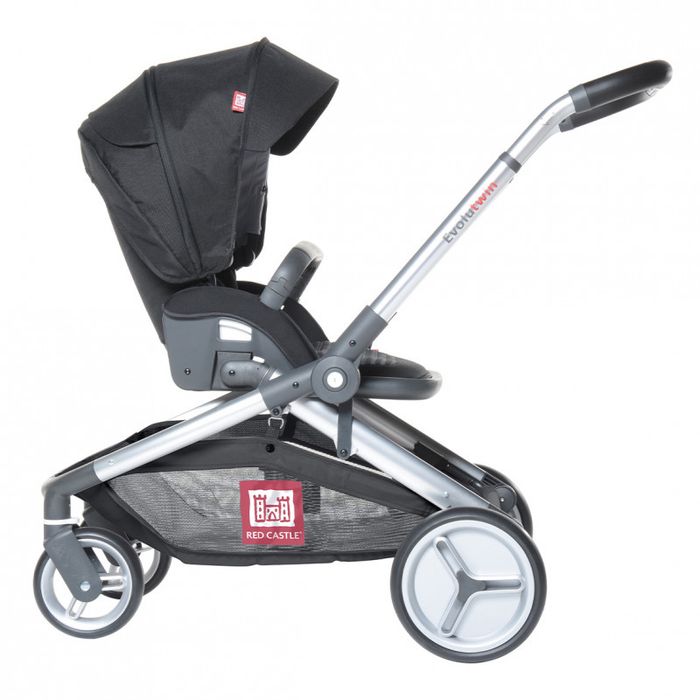 red castle evolutwin wózek bliźniaczy spacerowy black