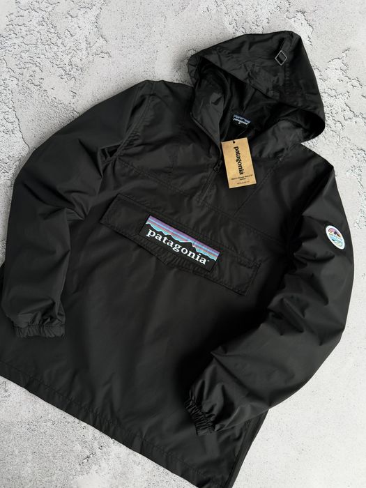 Вітрівка Patagonia чорна | Чоловіча жіноча куртка | Весна Осінь S-XXL