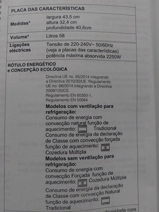 Forno Indesit eléctrico