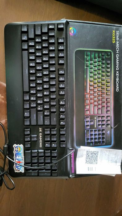 Ігрова клавіатура 2E Gaming KG325 RGB (напівмеханіка) + В ПОДАРОК Ігрова клавіатура Esperanza Trionos EGK201