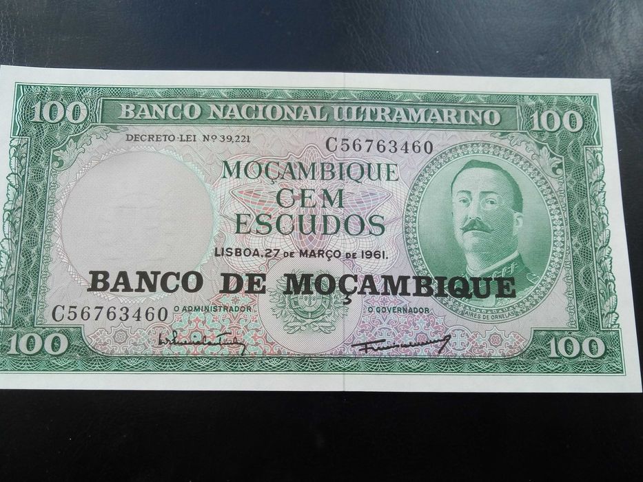 4 notas de Moçambique 50$/100$/500$/1000$ 1970/61/67/72 não circuladas