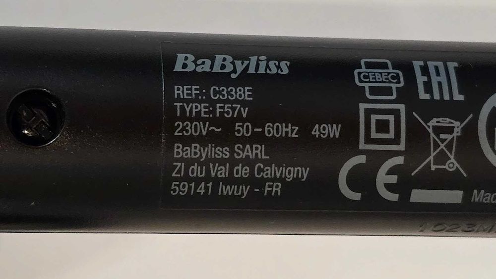 Lokówka Tradycyjna z Klipsem BaByliss Curling Tong C338E 38mm