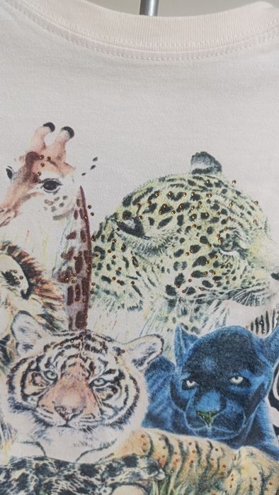 T-shirt animais com brilhantes Zara