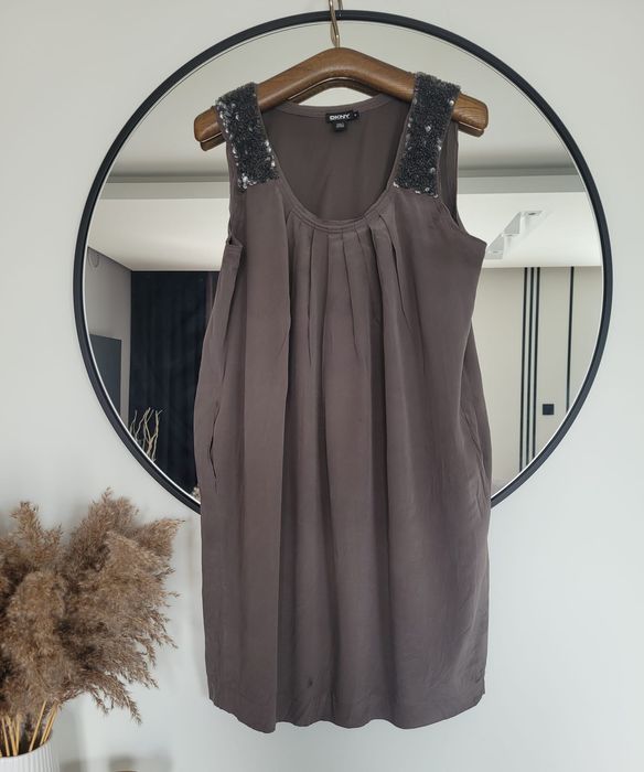 DKNY letnia sukienka jedwab Donna Karan