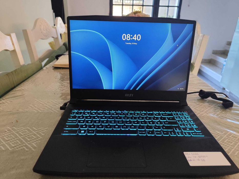 Portátil MSI Gaming – Intel Core i7 12ª Geração | RTX 3060 | 16 GB RAM | SSD 1 TB