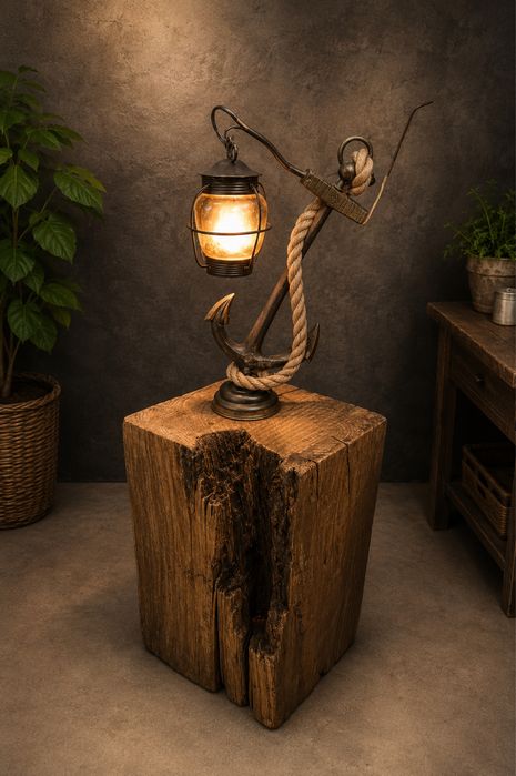 Mesa de apoio cubo de madeira tora maciça