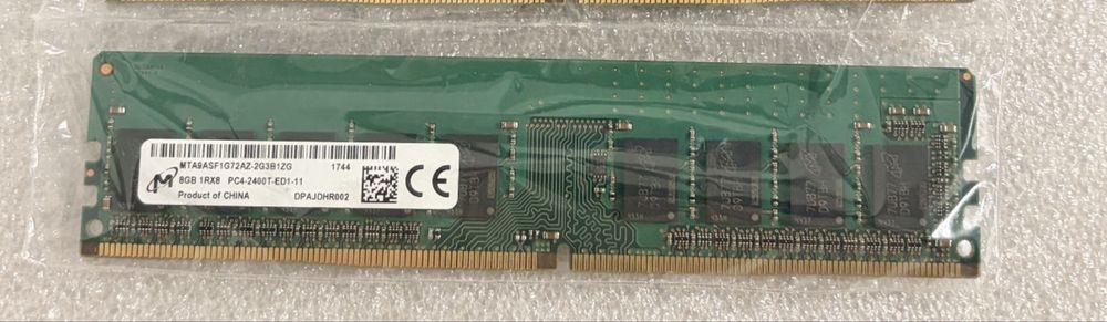 8GB - ECC UDIMM - DDR4 2400mhz,  MTA9ASF1G72AZ-2G3B1ZG