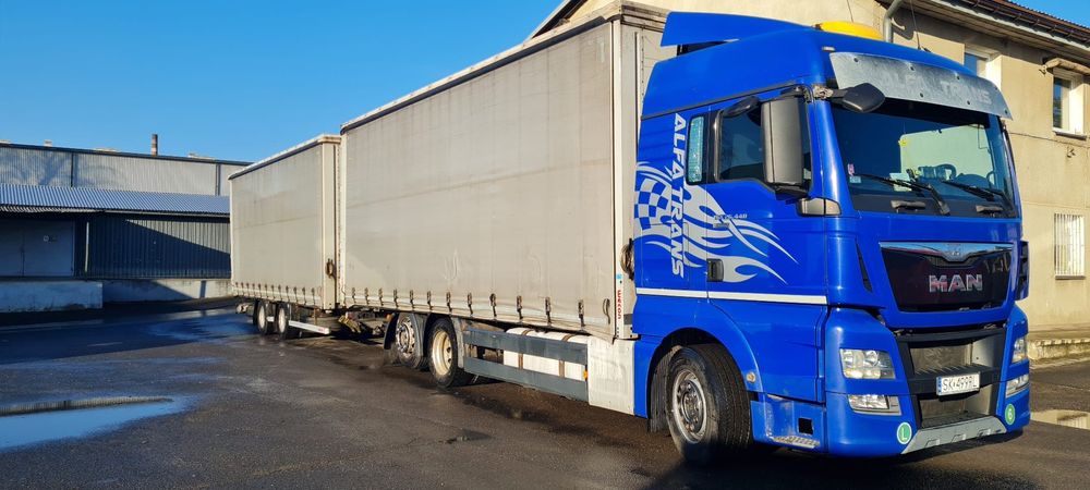 MAN TGX  tandem, jumbo 7,7+7,7m,