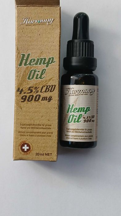 Naturalny olej konopny Harmony Pet 4,5% CBD 20 ml