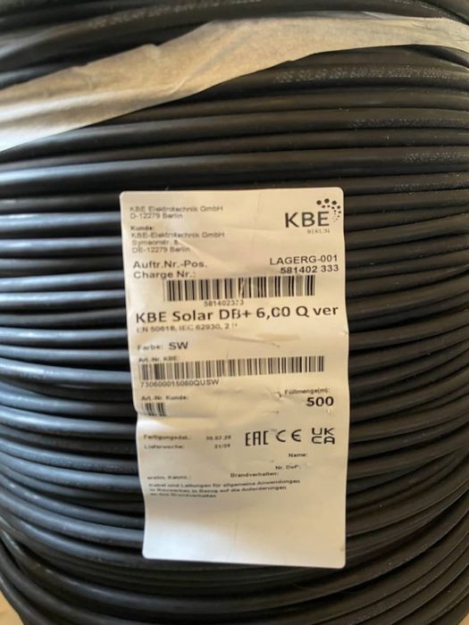 Кабель сонячний/соларний KBE Solar 6mm