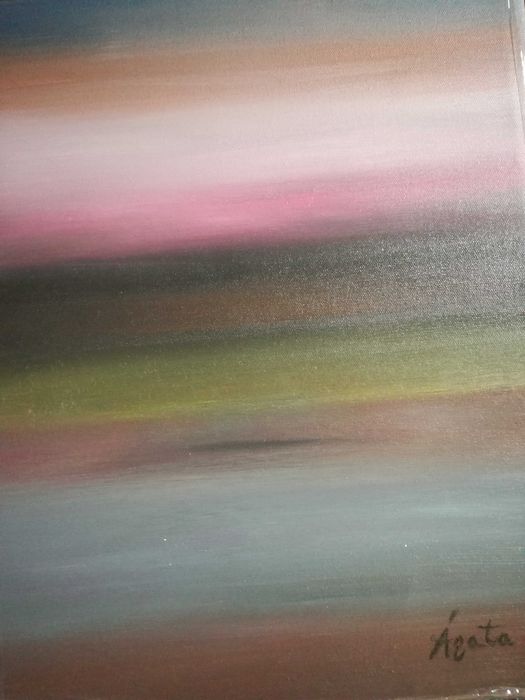 Ágata pintura a óleo sobre tela