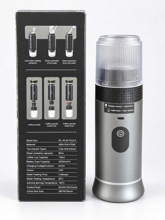 Przenośny ekspres do kawy 3w1 16,5 bar USB-C 7500 mAh