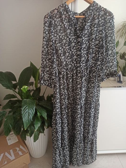 Sukienka maxi M kwiaty boohoo