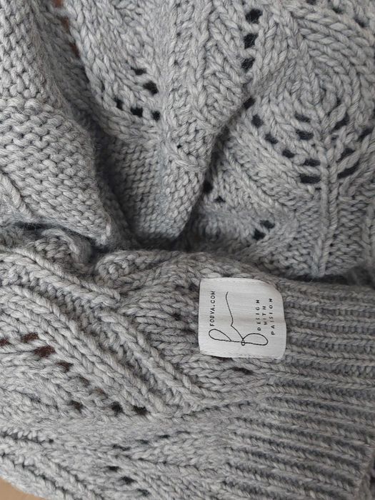 Nowy szary sweter fobya (alpaka, wełna)