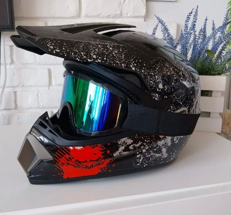Kaski pełne  fullface rozmiar S M Enduro Hulajnoga r ower 7- 13 Lat