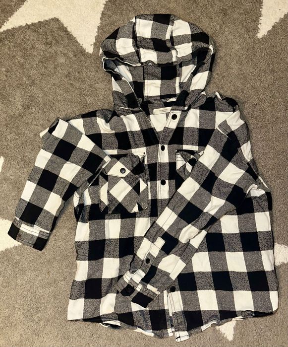 Koszula w kratę z kapturem RESERVED – 140 cm