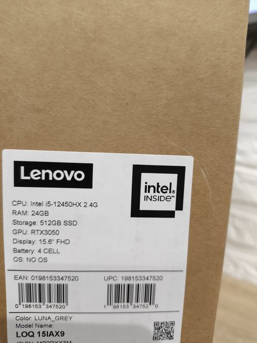 Lenovo Loq 15IAX9 Luna Grey