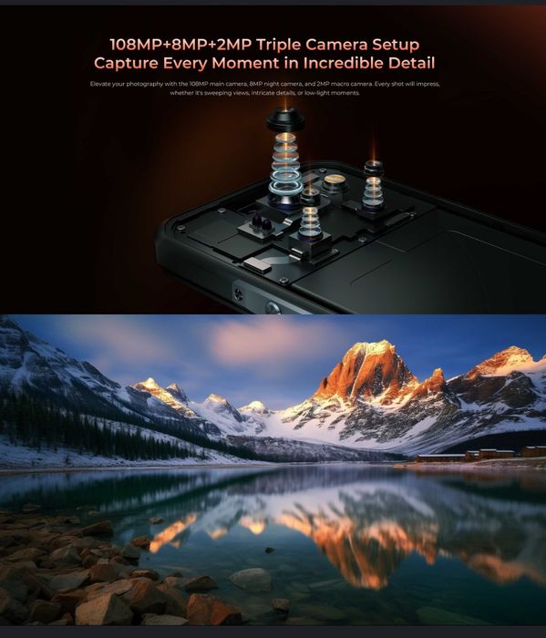 OUКITEL WP55 36/256Gb , WP55 Pro 48/512Gb 108/8NV/2/32Mp 11000мАч IP69