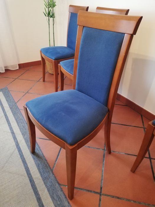 Conjunto de 6 cadeiras de sala madeira de cerejeira