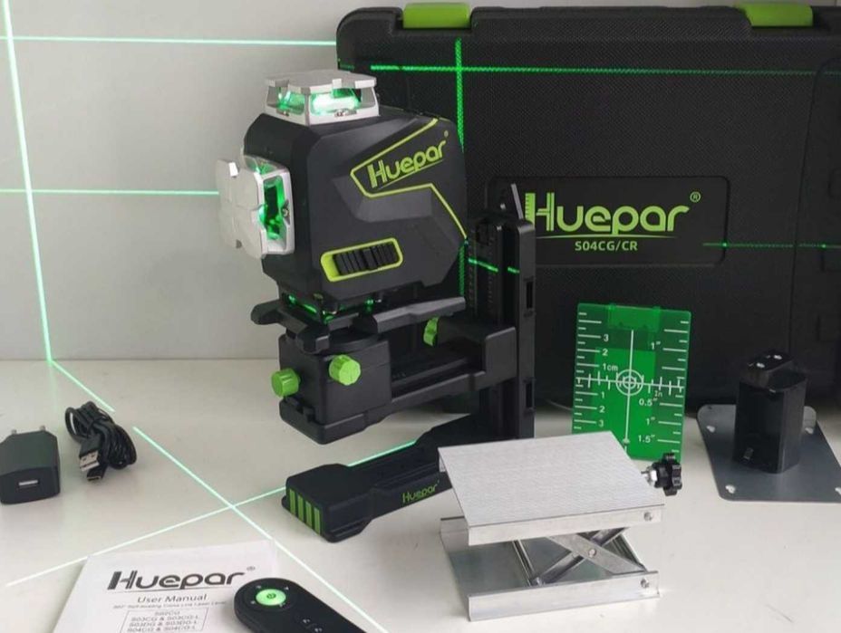 Уровень лазерный Huepar S04CG 4D 360 Bluetooth (S04CG)