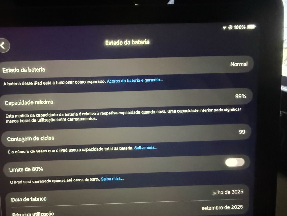 IPAD A16 128GB 99% de bateria com capa e pelicula
