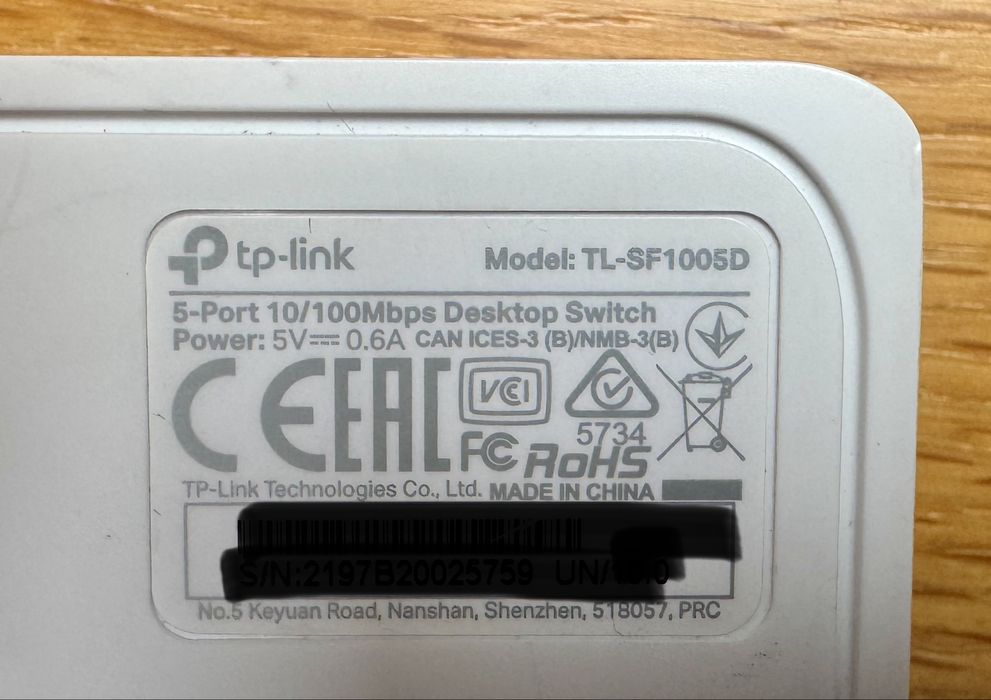 Switch TP-Link TL-SF1005D 5 portów w cenie zasilacza