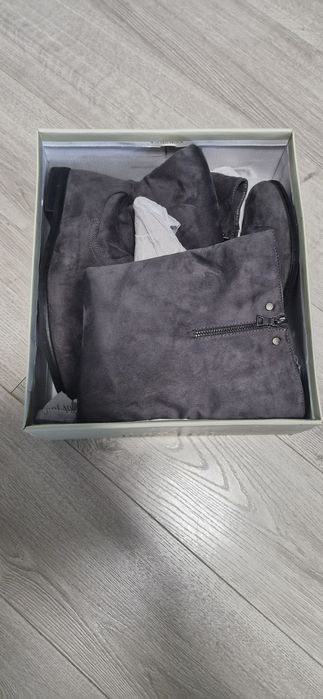 Buty kozaki zamszowe