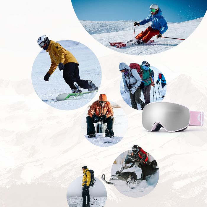 Qunature Pink Children's skiing goggles (medium/large children's version) - OUTLET