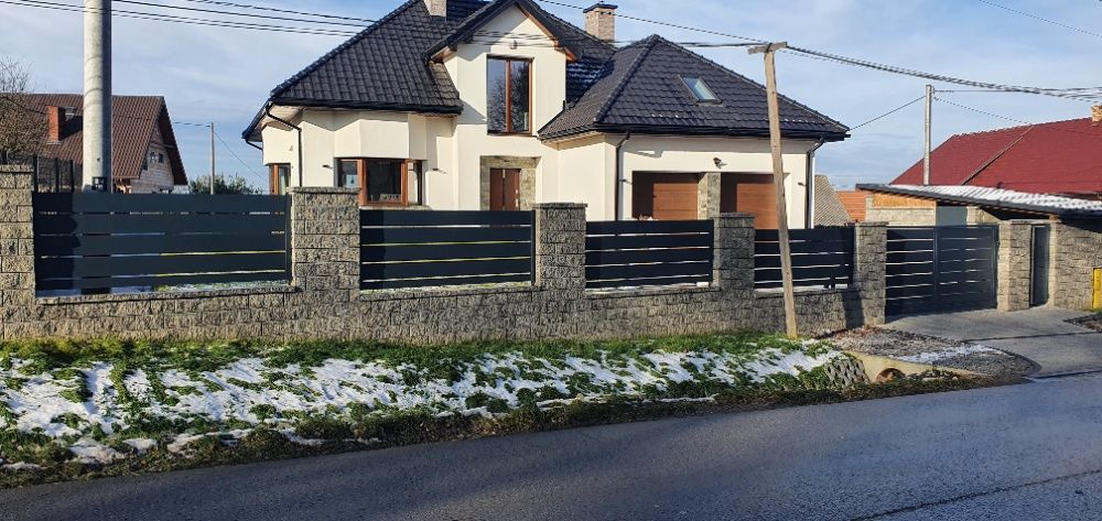 Przęsło Ogrodzeniowe Płot Ogrodzenie Aluminiowe Nowoczesne Panel SOLID