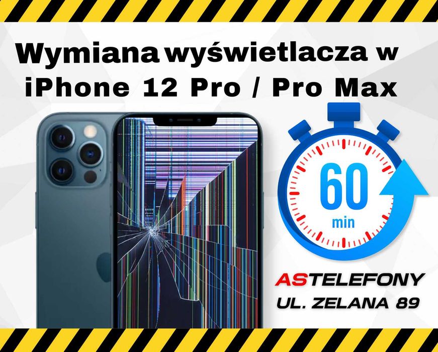 Wyświetlacz LCD iPhone 12 PRO 12 PRO MAX z usługą wymiany Żelazna 89