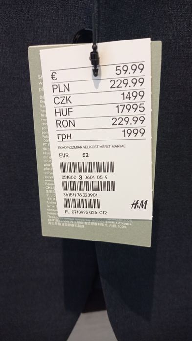Garnitur męski granatowy H&M