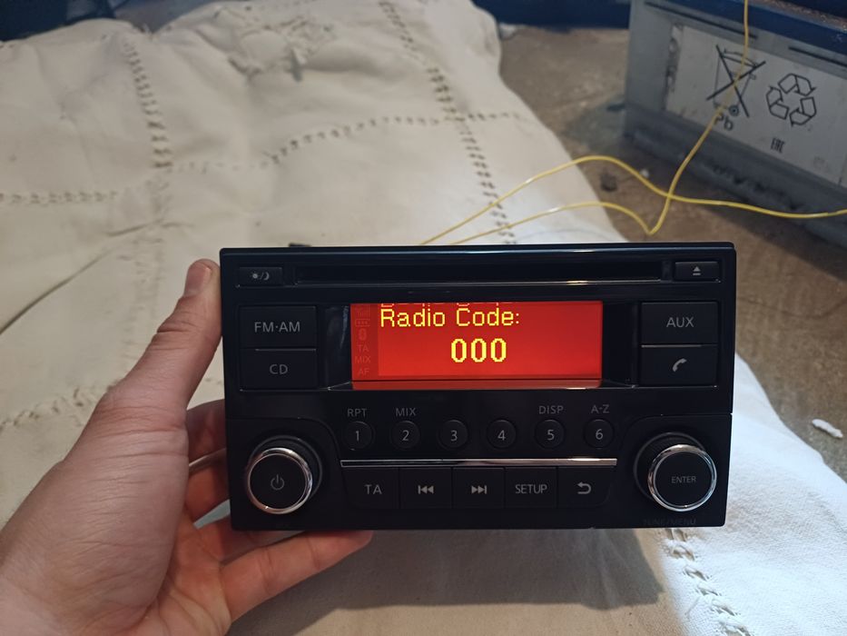 Radio nissan juke qashqai navara juke note micra nowy wyświetlacz kod