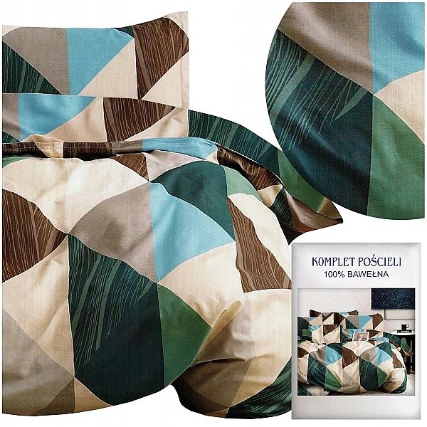 Pościel 140x200/2 części satyna bawełniana AIDA komplet 1x poszewka