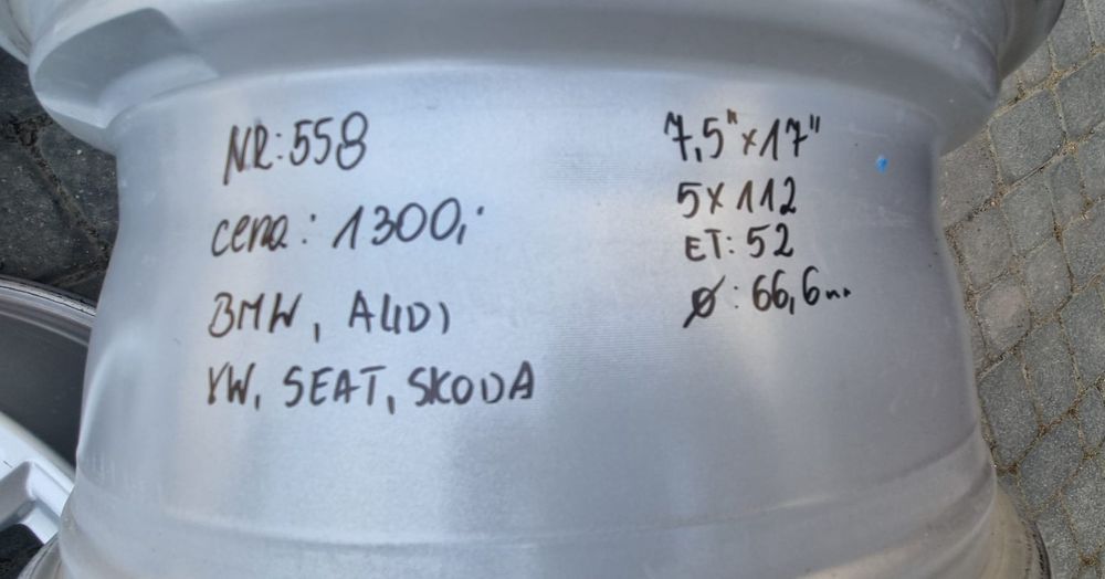 Alufelgi 17" 5x112 BMW Audi VW Seat Skoda