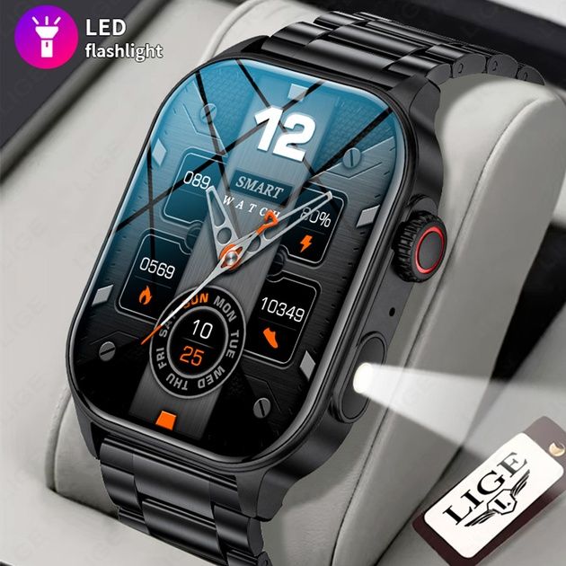 ‼️Смарт годинник Lige KM02 із вбудованим ліхтариком