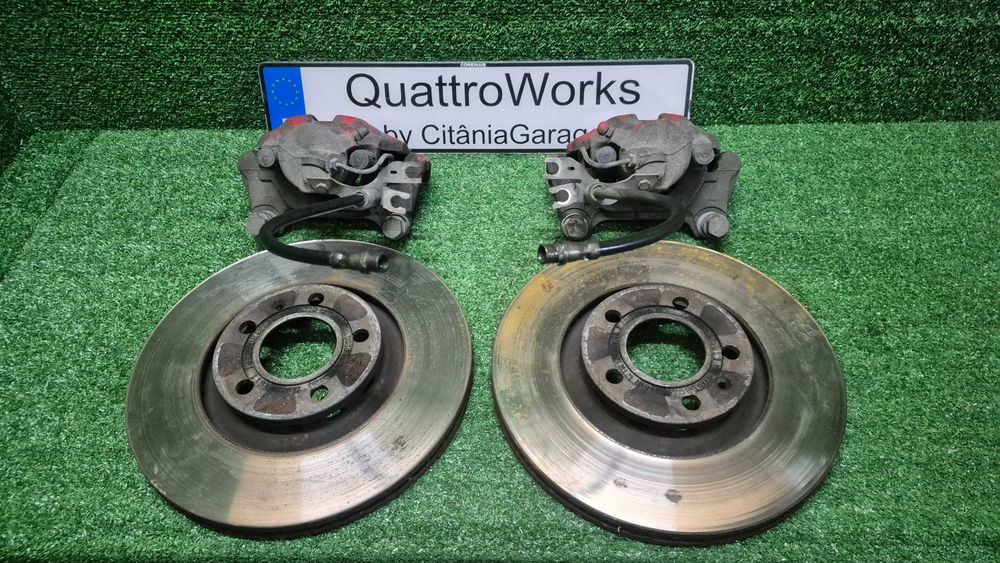 Travagem completa 312mm AUDI A4 B6 B7 8E discos pinças suportes original OEM em excelente estado