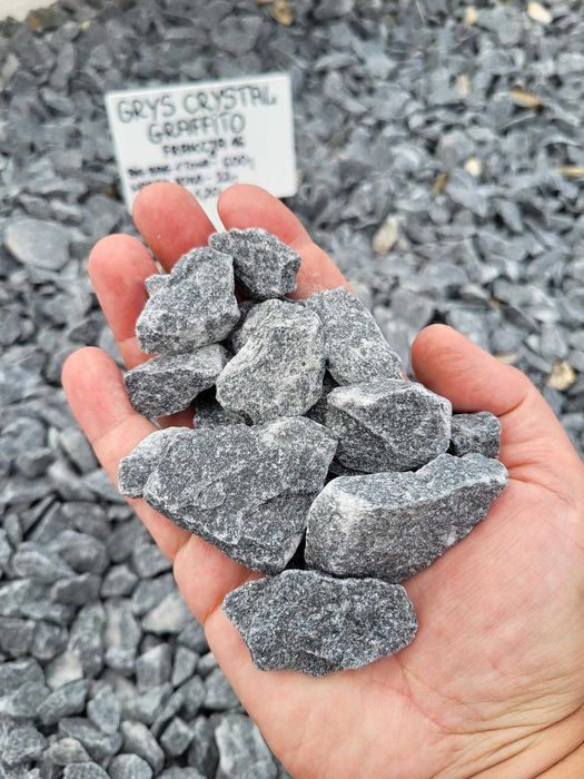 GRYS CRYSTAL GRAFFITO 16 Kamienie ogrodowe dekoracyjne ozdobne