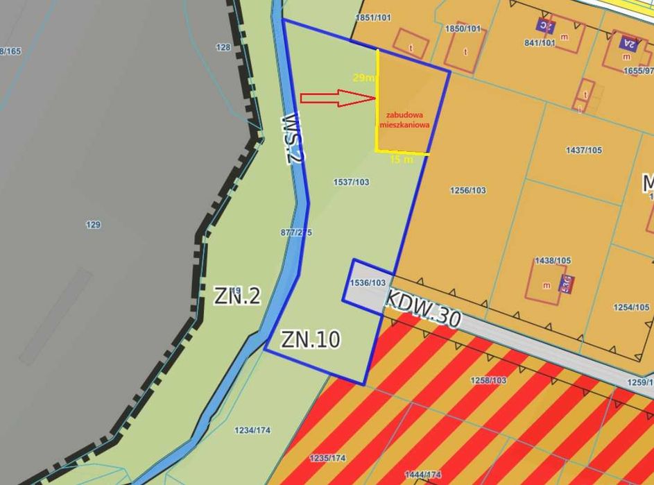 Działka budowlano-rekreacyjna 3124 m² – Orzesze | pełne media | widok na zieleń i rzekę - Więcej