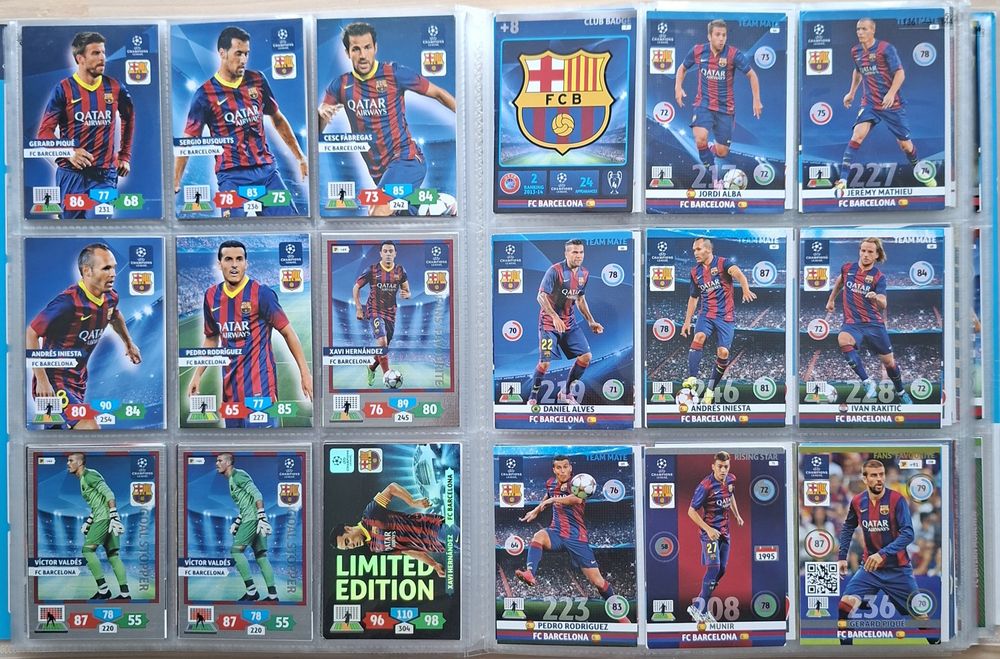 Karty piłkarskie Barcelona topps match attax panini fifa 365