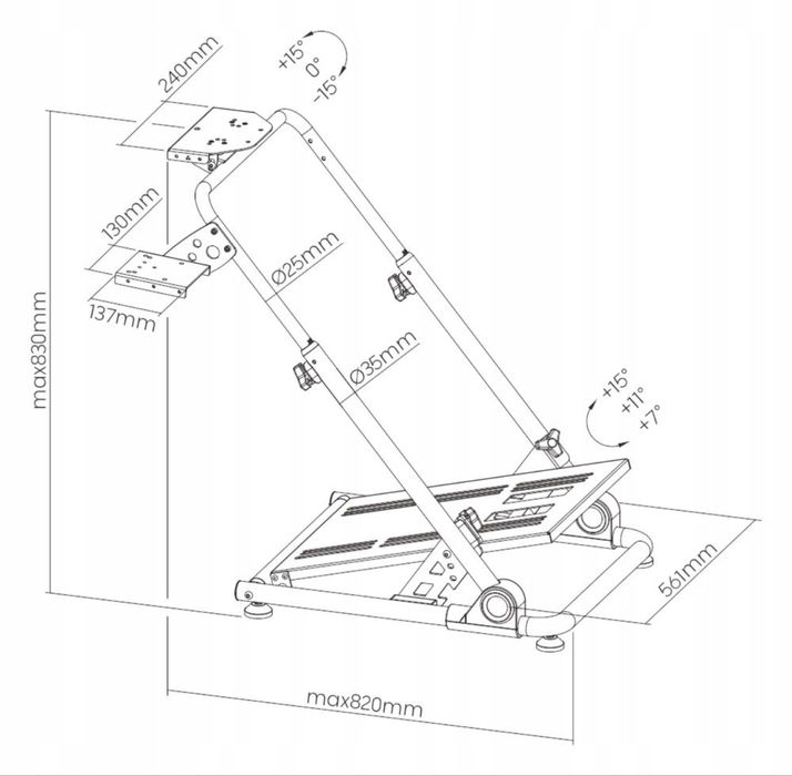 Stelaż do kierownicy logitech