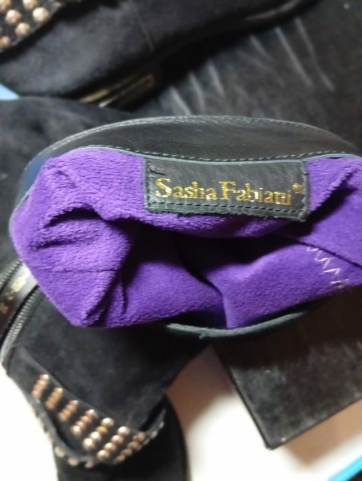 Ботфорты женские замшевые Sasha Fabiani 38р.